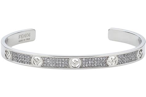 fendi silver bangle|genuine Fendi bracelets.